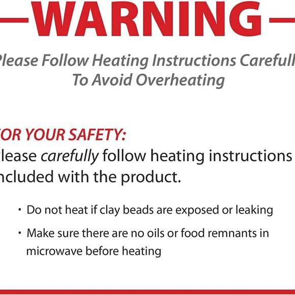 Microwaveable Moist Heat Wrap with Clay Beads New in Bag 2nd listing - Picture 8 of 8